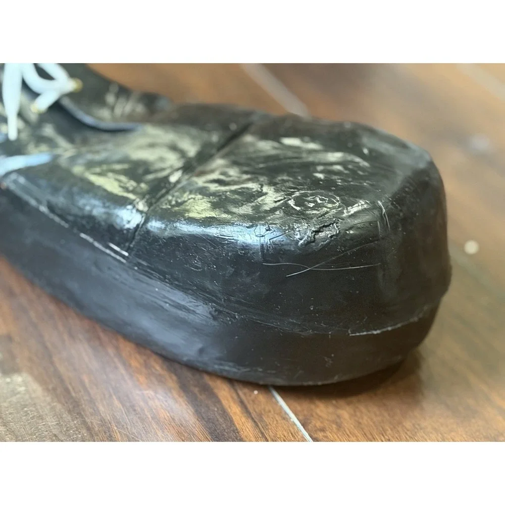 Vintage Clown Giant Oversized Shoes Adult Black Plastic Pierre Style Unmarked